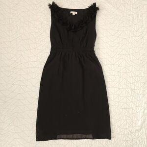 Liz Lange Maternity Target Black Sleeveless Ruffle V-Neck Dress